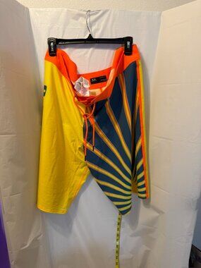 Oakley Performance Fit Board Shorts Yellow Blue 38